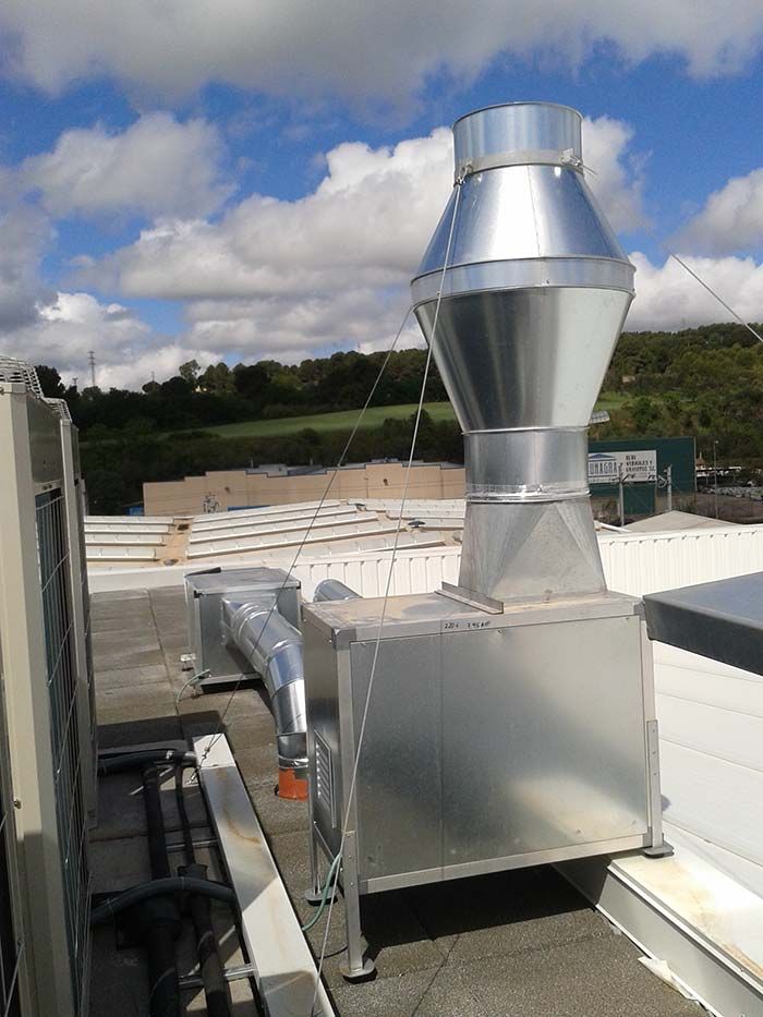 Propuesta de salida de campana realizada en acero inoxidable